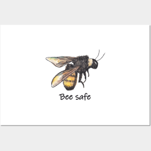 Bee safe - drawing Posters and Art